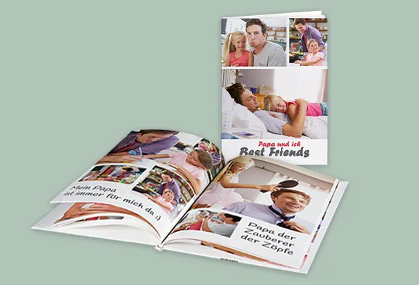 Fotogeschenk Familie, Fotobuch Hardcover, Designvorlagen Eigene Fotocollage Familie im Fotobuch gestalten. Nutzt unsere vorgefertigten Designvorlagen, um eure Collage zu erstellen. Jetzt Fotobuch-Größe auswählen.