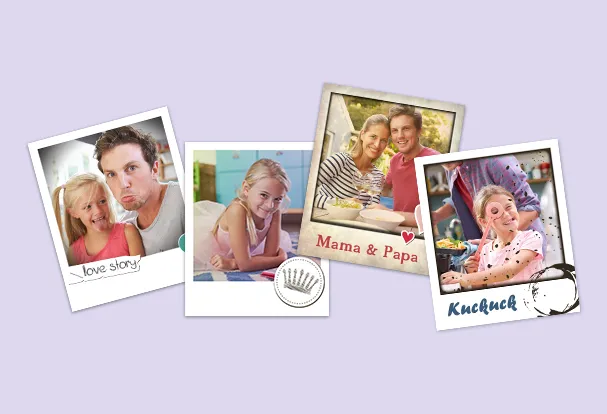 Fotogeschenk Familie aus Retro Fotos basteln, mit Cliparts, Vintage Bastelt aus Retro Fotos eine personalisierte Fotocollage. Familie und Freunde werden sich freuen. Ladet jetzt eure Fotos hoch und gestaltet Retro Fotos mit Filtern.