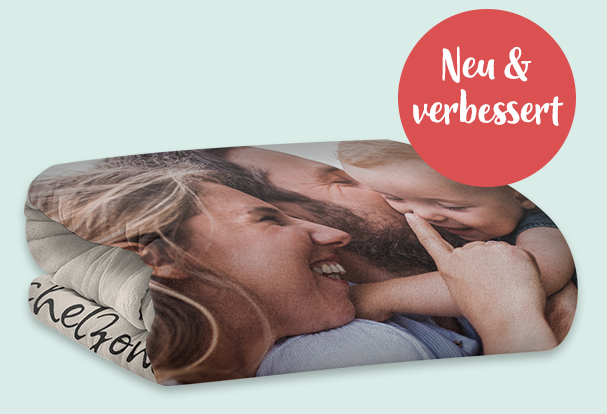Neue Premium Kuscheldecke mit Foto – jetzt noch weicher und brillanter Premium Kuscheldecke mit Foto – personalisierte Fotodecken als Collage und Familienmotiv
