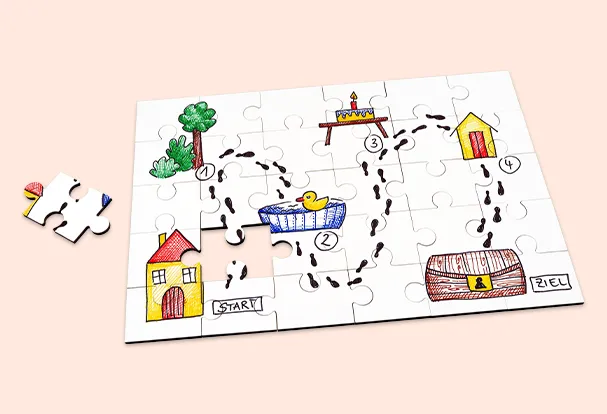 Geburtstagsgeschenk mit Fotos, Holzpuzzle mit Foto Entertainende Fotogeschenke. Geburtstag interessant gestalten. Druckt auf das Holzpuzzle tolle Fotos oder erstellt eine Schatzkarte fuer eine Schnitzeljagd.