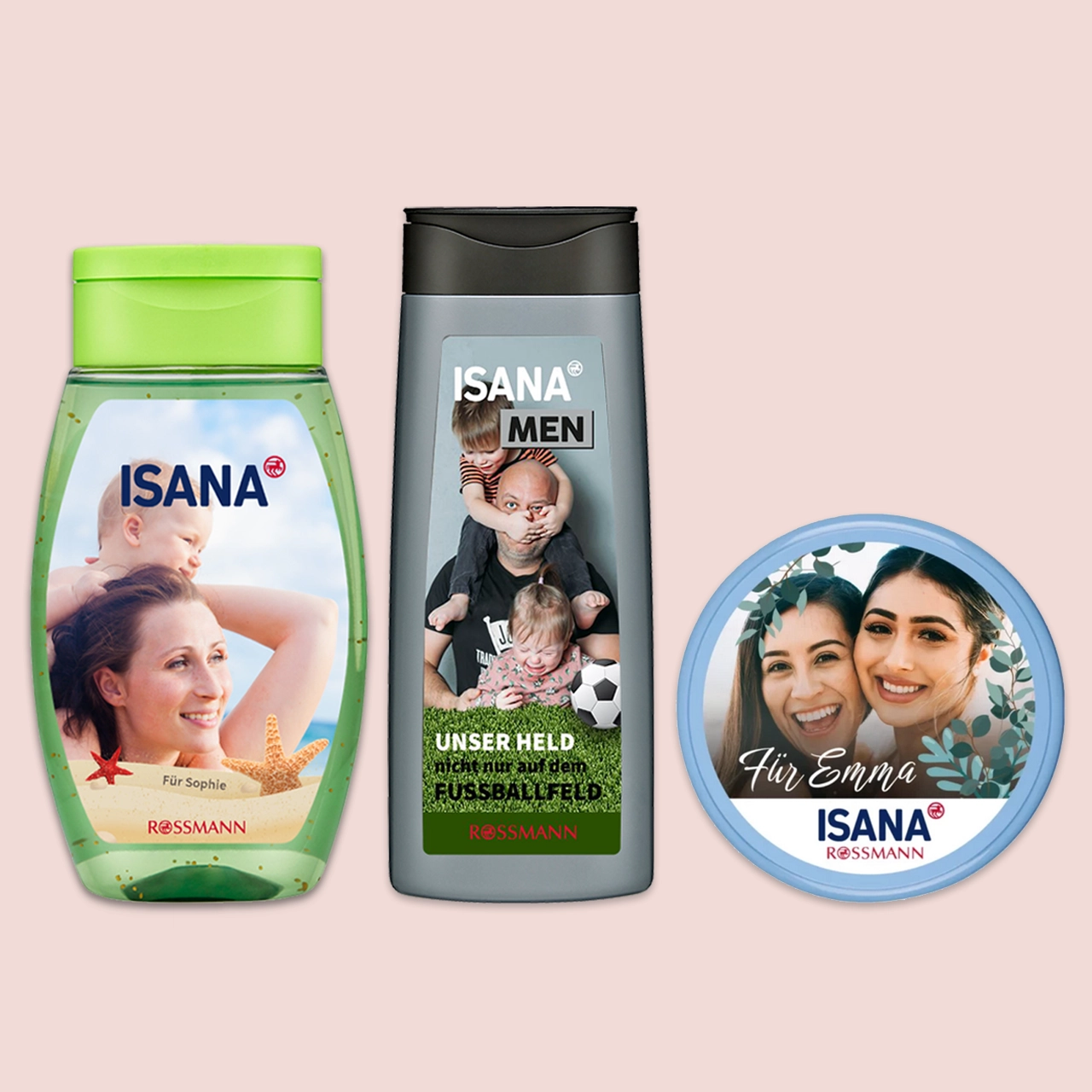 Duschgel mit Foto und andere Pflegeprodukte gestalten Ein personalisiertes Shampoo oder Duschgel ist der Hit im Badezimmer. Lustige Schnappschüsse oder schöne Erinnerungen an den Urlaub versüßen den Alltag.