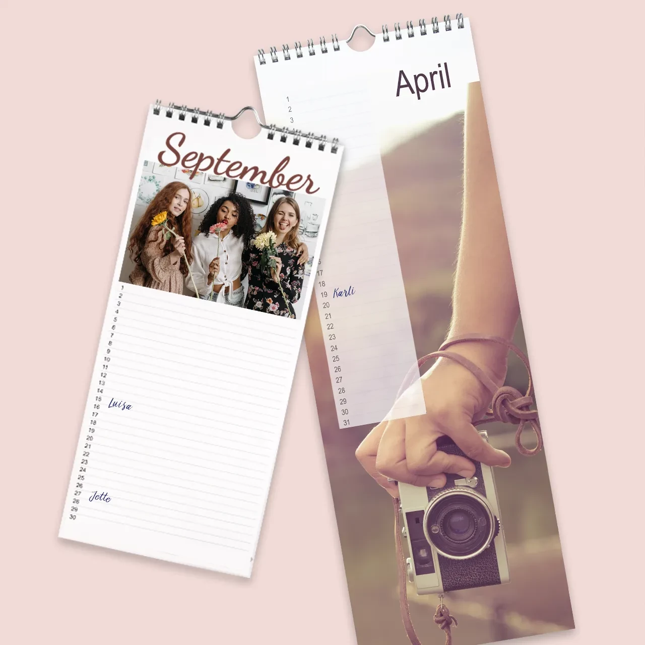 Terminkalender selbst gestalten, Digitaldruckpapier Mit unserem Terminkalender habt ihr alle Aktivitäten und Anlässe stets im Blick. Gedruckt auf hochwertigem und beschreibbarem Digitaldruckpapier, mit Spiralbindung.