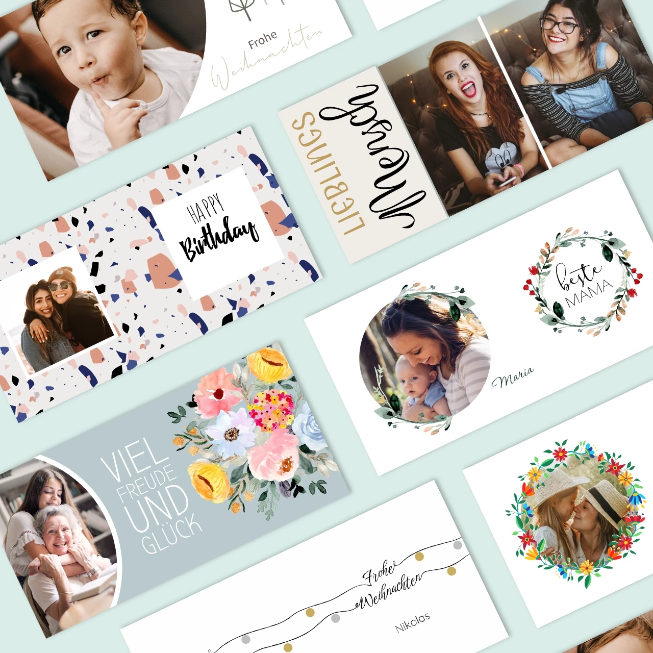 Tasse mit Spruch und Liebe, verschiedene Designvorlagen Wenn ihr in der ROSSMANN Fotowelt eine Tasse mit Motiv selbst gestalten wollt, könnt ihr auf eine unserer zahlreichen und hochwertigen Designvorlagen zurückgreifen.