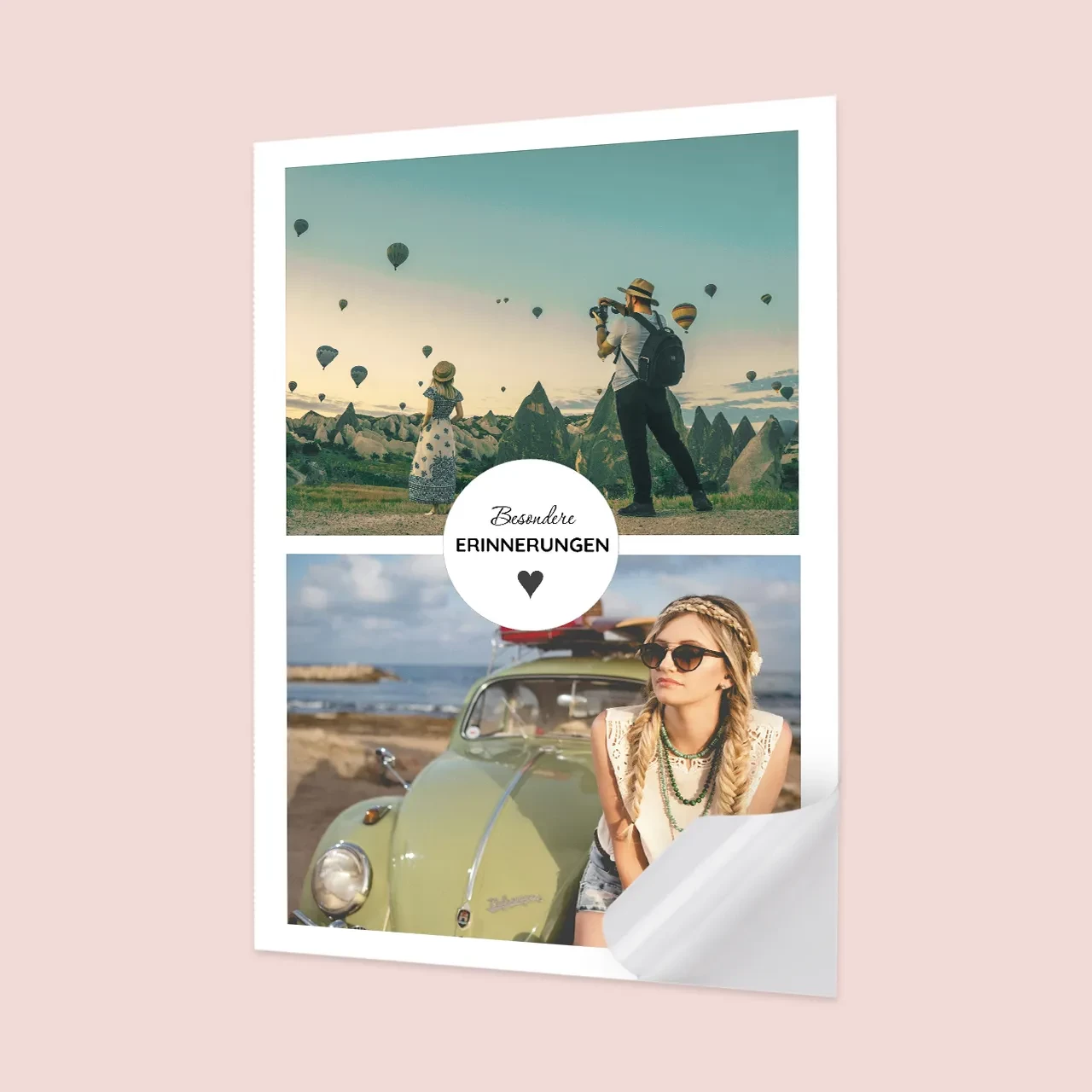 Selbstklebende Bilder, leinwandähnliche Struktur, hochwertig Personalisierte Poster sind besonders dann schön, wenn ihr eine unserer vielen Design-Vorlagen nutzt und diese nach euren Wünschen mit euren Bildern anpasst.