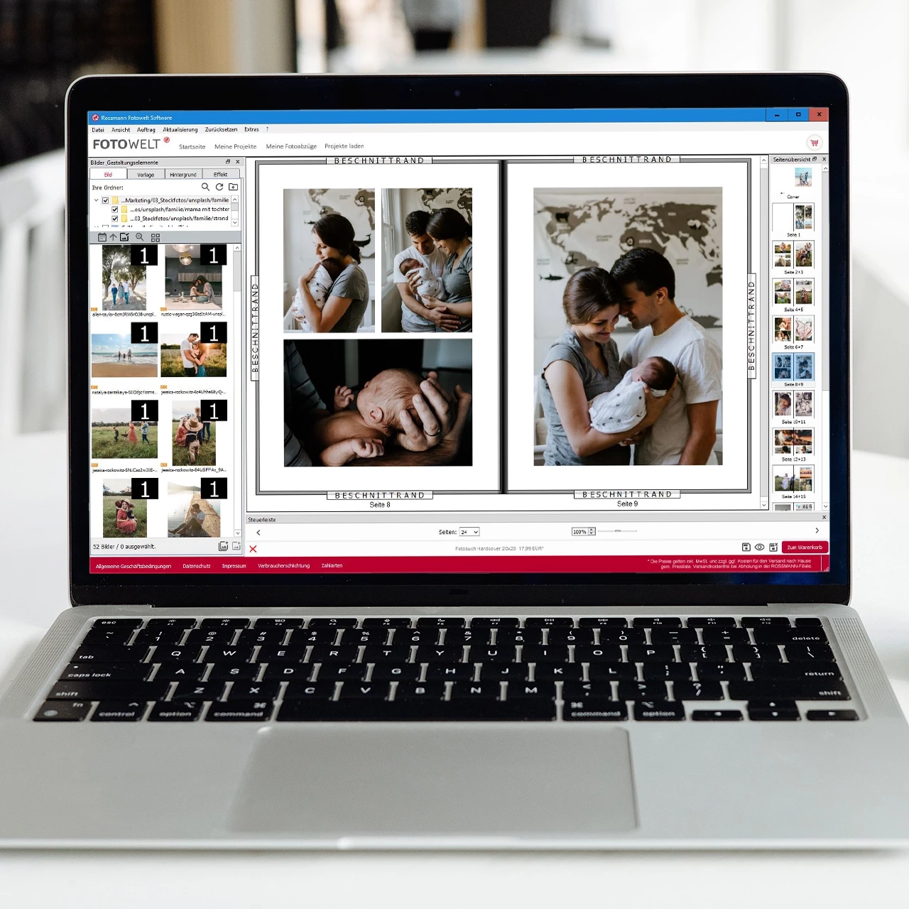Fotoalbum zum selbst Gestalten, in der Fotosoftware erstellen Ihr könnt kinderleicht in der ROSSMANN Fotowelt ein Fotoalbum selbst gestalten. Das funktioniert online, aber auch offline über unsere Fotosoftware, mit vielen Designvorlagen.