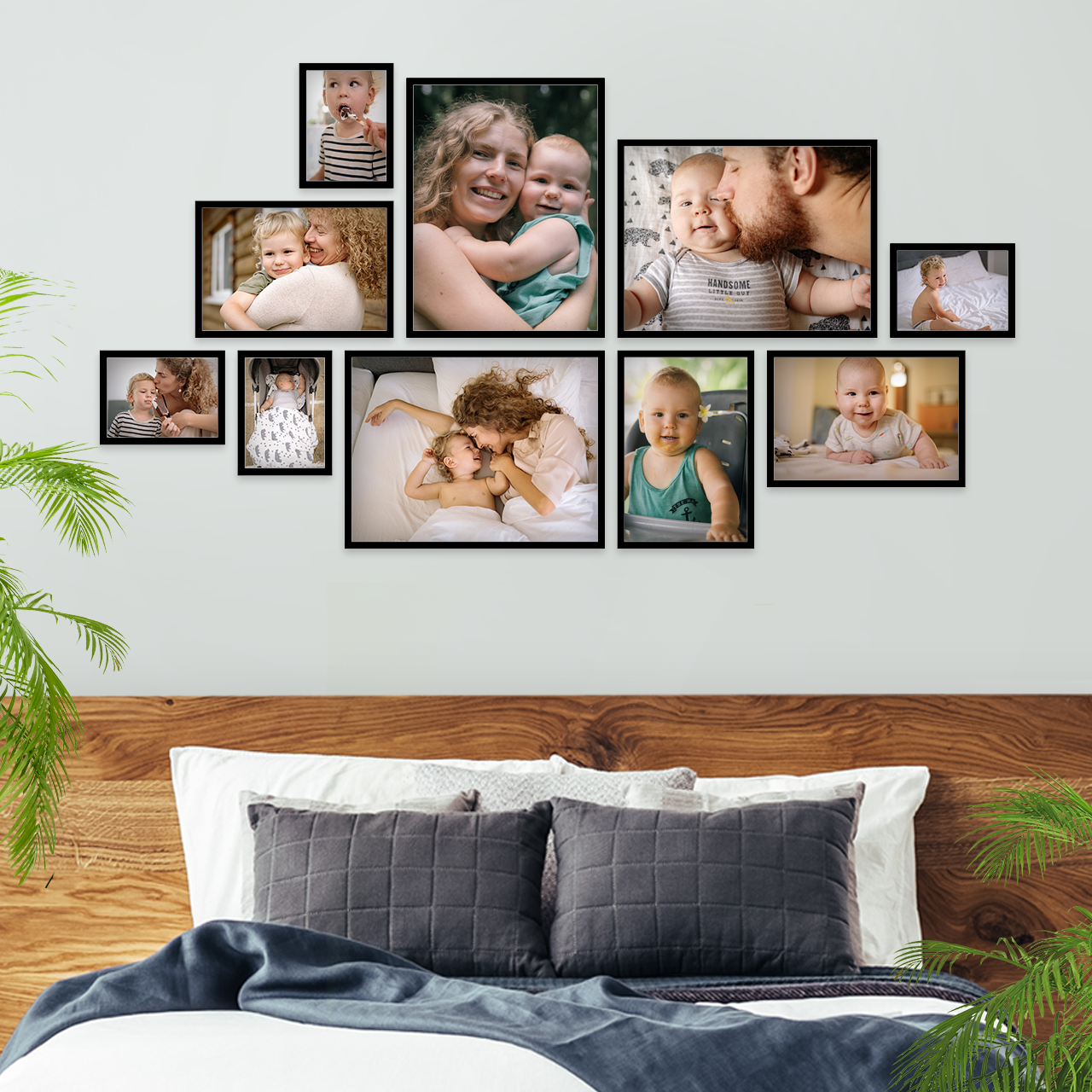 Bilderwand, 6 verschiedene Layouts, verschiedene Größen Wenn ihr Fotowand Ideen sucht, habt ihr mit dem FRAMENATOR vielleicht euer Ziel erreicht. Wertet euer Heim mit den perfekt ausgerichteten Bilderrahmen auf.