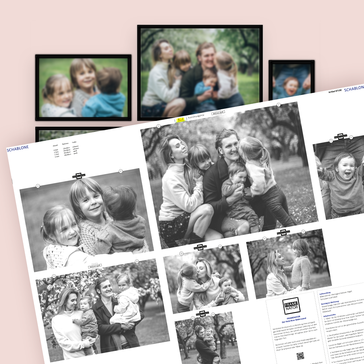 Fotowand Ideen, inklusive kleiner Vorlage und Schablone Wenn ihr eine Bilderwand gestalten wollt, könnt ihr das in der ROSSMANN Fotowelt machen. Dank der Schablone