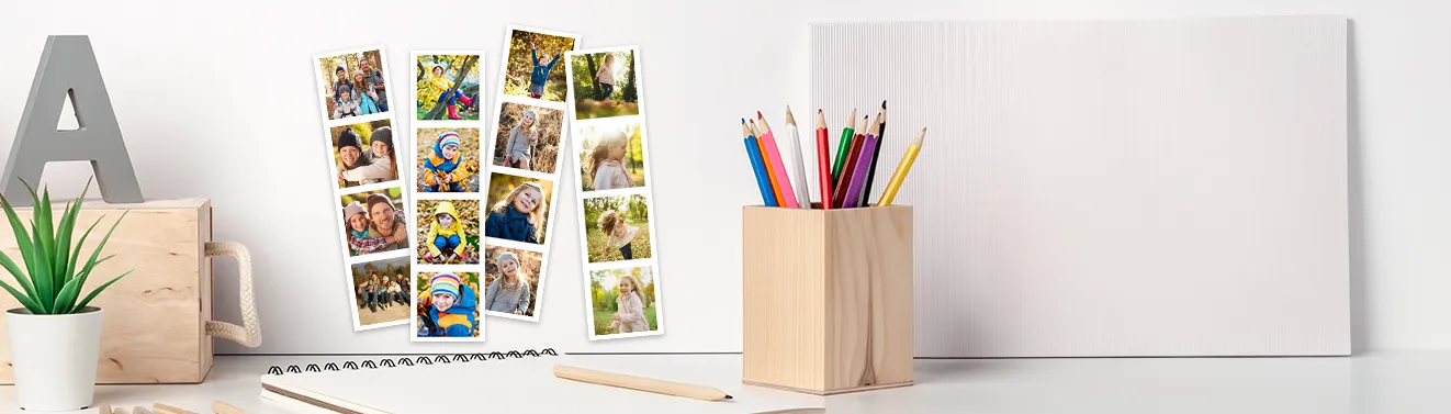 Individuelle Fotostreifen mit eigenen Fotos gestalten Fotostreifen mit persönlichen Fotos als kreative Fotodekoration