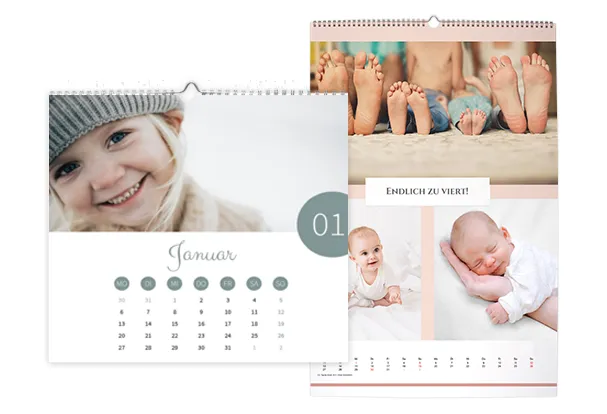 Kalender mit Fotos, verschiedene Varianten & Größen Ein individuell gestalteter Kalender. Erstellt euren Kalender mit Fotos, der euch das ganze Jahr über begleitet.