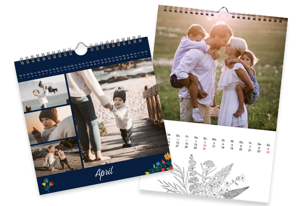 Kalender mit Fotos, verschiedene Varianten & Größen Ein individuell gestalteter Kalender. Erstellt euren Kalender mit Fotos, der euch das ganze Jahr über begleitet.