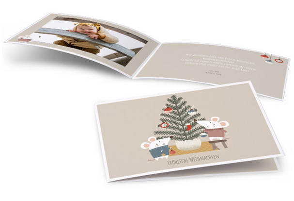Grußkarten für jeden Anlass mit eigenem Foto erstellen Klappbare Grußkarten mit individuell gestalteter Außen- und beschrifteter Innenseite. Jetzt bei ROSSMANN Fotowelt entdecken!