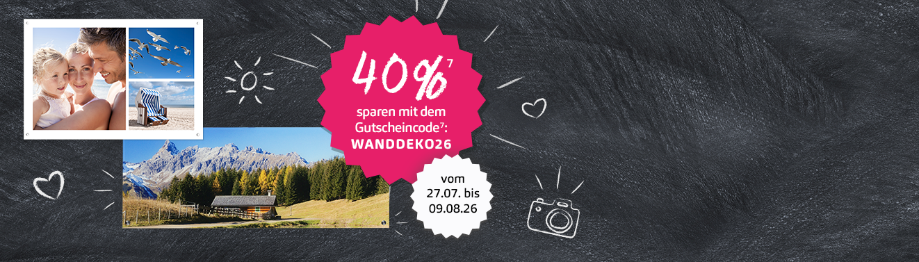 Urlaubsfotos als Wandbild drucken – Sommererinnerungen stilvoll präsentieren Wandbild mit sommerlichem Urlaubsfoto von Strand und Meer als dekorativer Blickfang