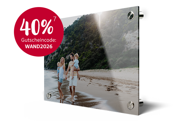 Urlaubsfotos als Wandbild drucken – Sommererinnerungen stilvoll präsentieren Wandbild mit sommerlichem Urlaubsfoto von Strand und Meer als dekorativer Blickfang