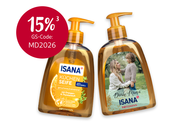 Persönliche Geschenkidee – ISANA Küchenseife mit eigenem Design gestalten Personalisierte ISANA Küchenseife mit Foto als dekorative Geschenkidee präsentiert