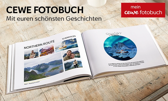Fotos im Cewe Fotobuch drucken lassen Fotos in einem Cewe Fotobuch als Reiseerinnerung mit persönlichen Aufnahmen
