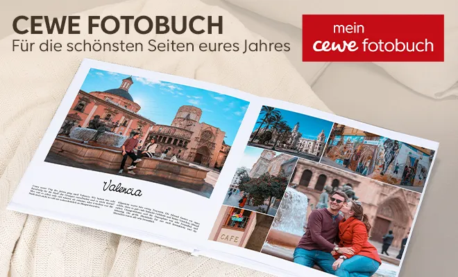 Fotos im Cewe Fotobuch drucken lassen Fotos in einem Cewe Fotobuch als Reiseerinnerung mit persönlichen Aufnahmen