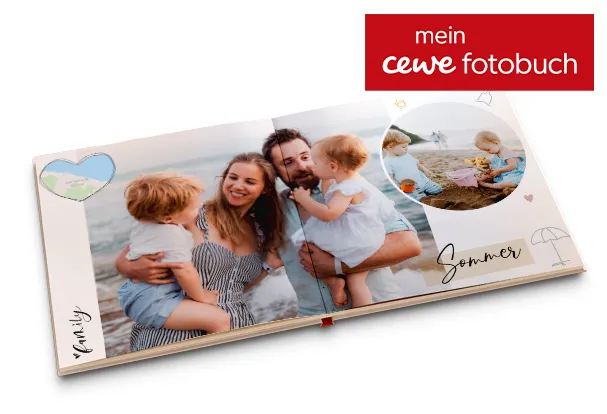 Cewe Fotobuch Fotos in einem personalisierten Cewe Fotobuch mit Familienerinnerungen