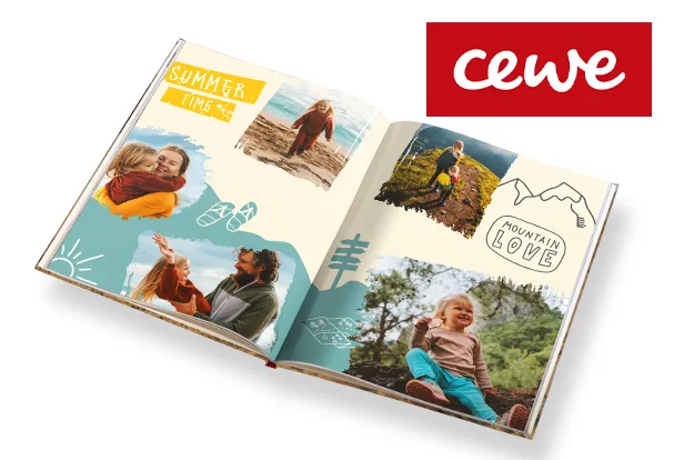 Cewe Fotobuch Fotos in einem personalisierten Cewe Fotobuch mit Familienerinnerungen