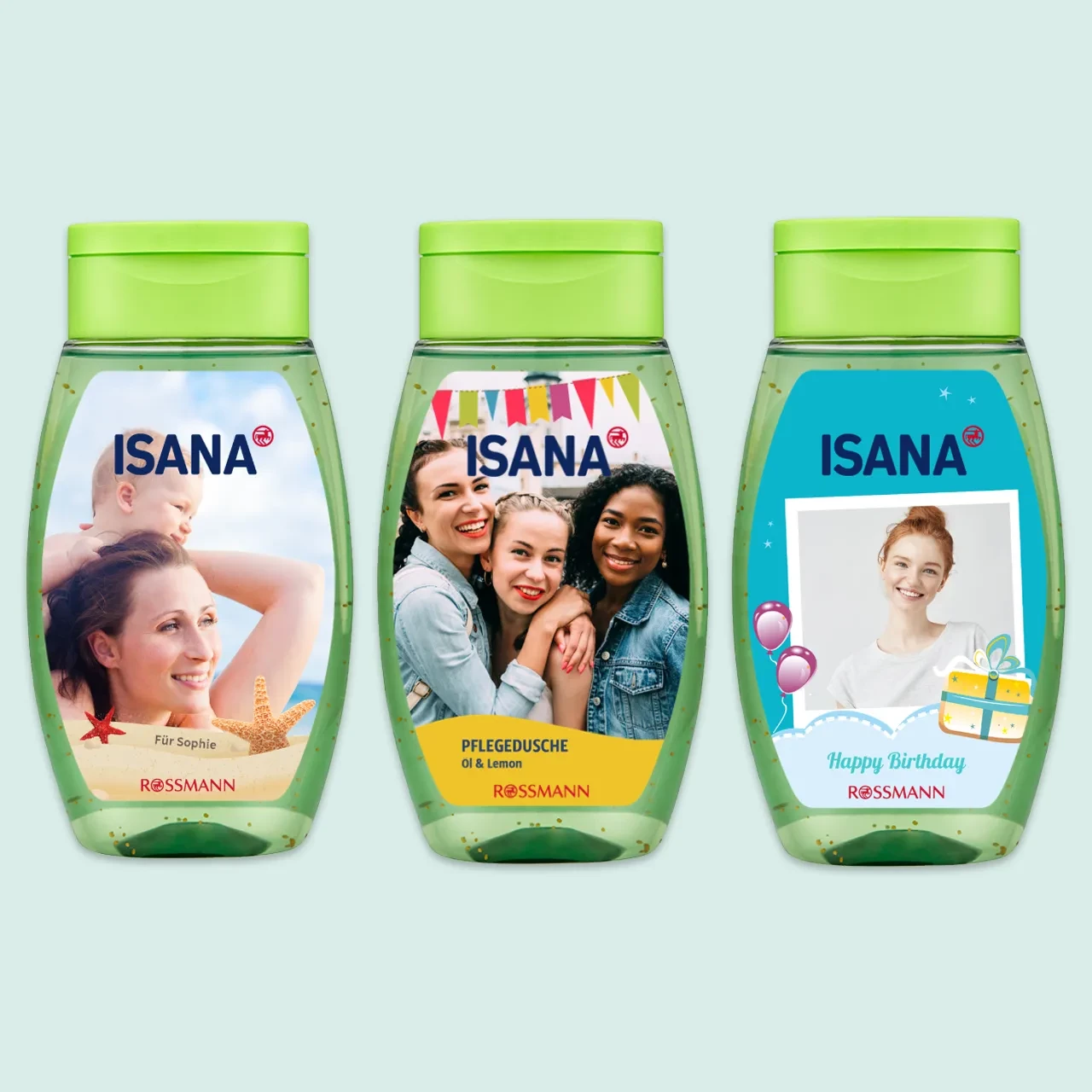 Designt euer Duschbad mit Foto für die ISANA Pflegedusche Öl & Lemon in der ROSSMANN Fotowelt. Die Rezeptur aus wertvollen Inhaltsstoffen ist zu 100 % ohne Mikroplastik.