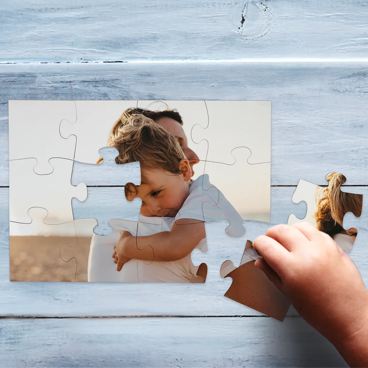 Fotopuzzle mit Holzteilen, ideal für kleine Kinder Gestaltet in der ROSSMANN Fotowelt Puzzle mit eigenem Bild mit euren schönsten Fotos. Ideal für gemeinsame Puzzlestunden und als besonderes Fotogeschenk.